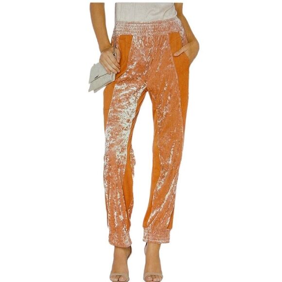 We Are HAH Pants - We are HAH 1 track mind pants in Rose
Crushed Velvet.Size S